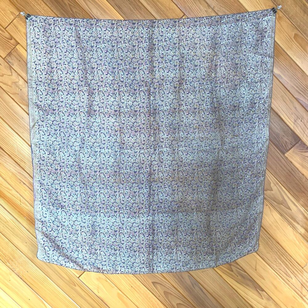 Vintage Floral Silk Scarf